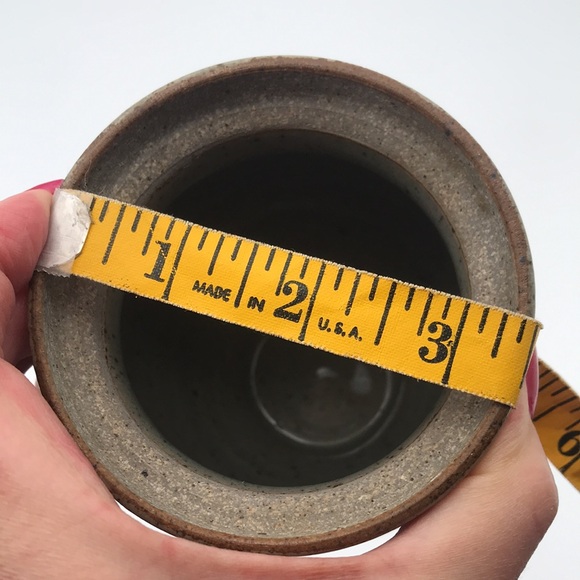 Studio Pottery Honey Pot Sugar Pot Signed Stoneware - Picture 6 of 8